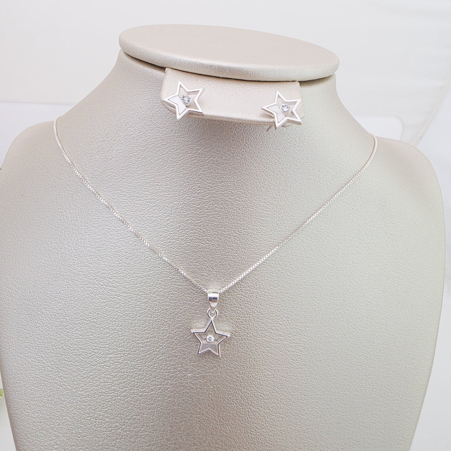 Juego Collar y Arete estrella