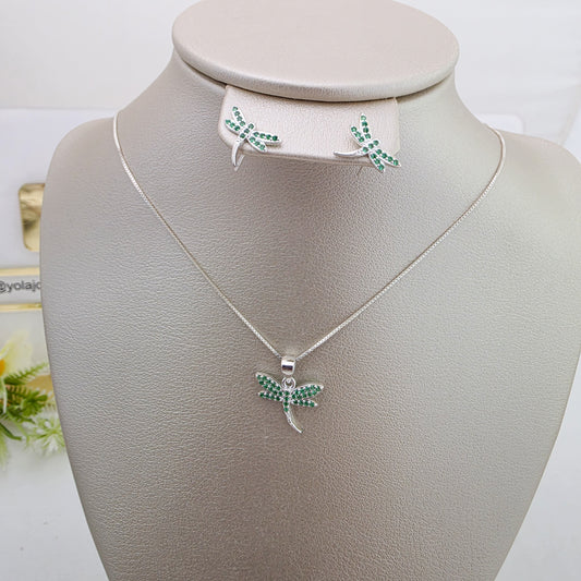 Juego Collar y Arete libelula