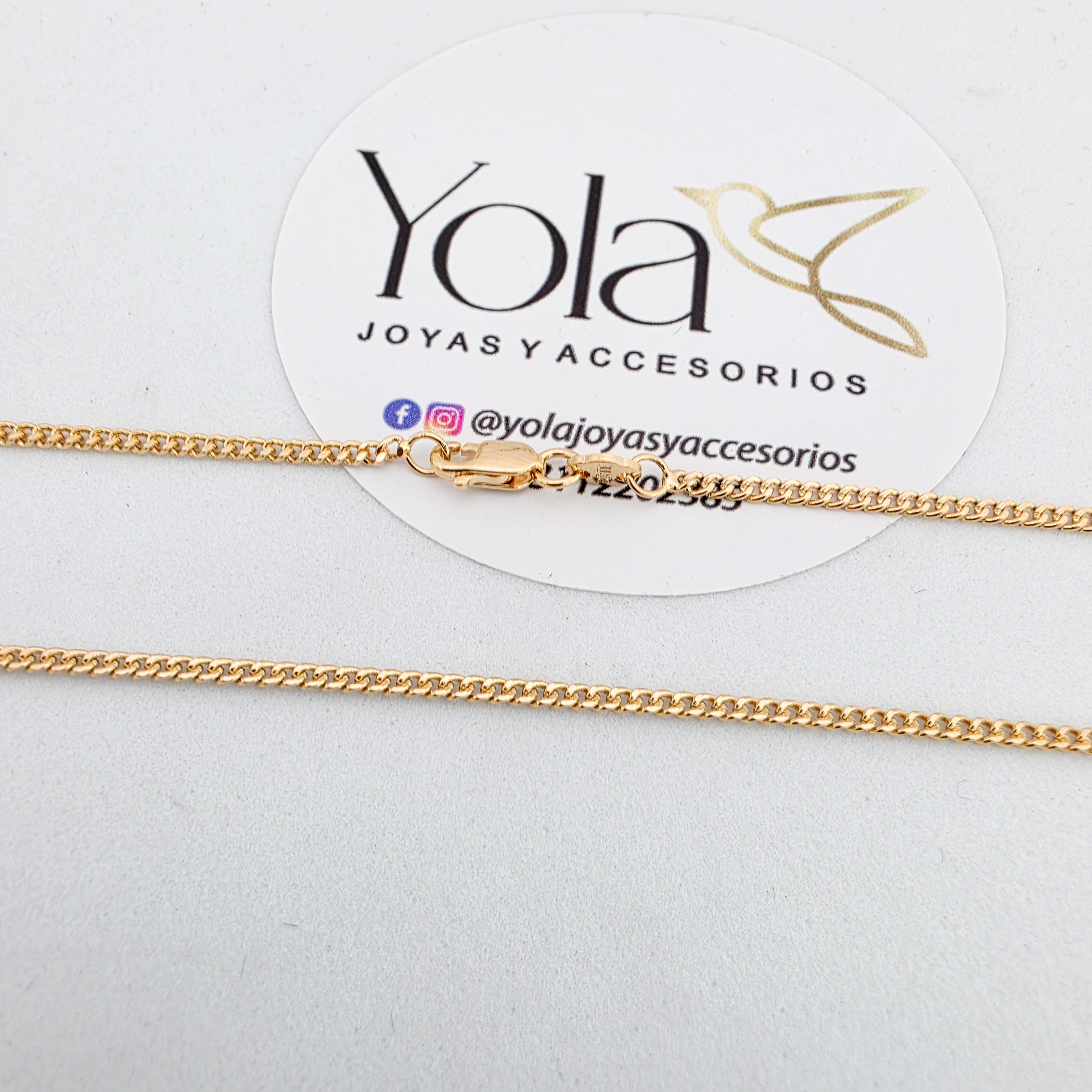 Collar oro laminado cubana