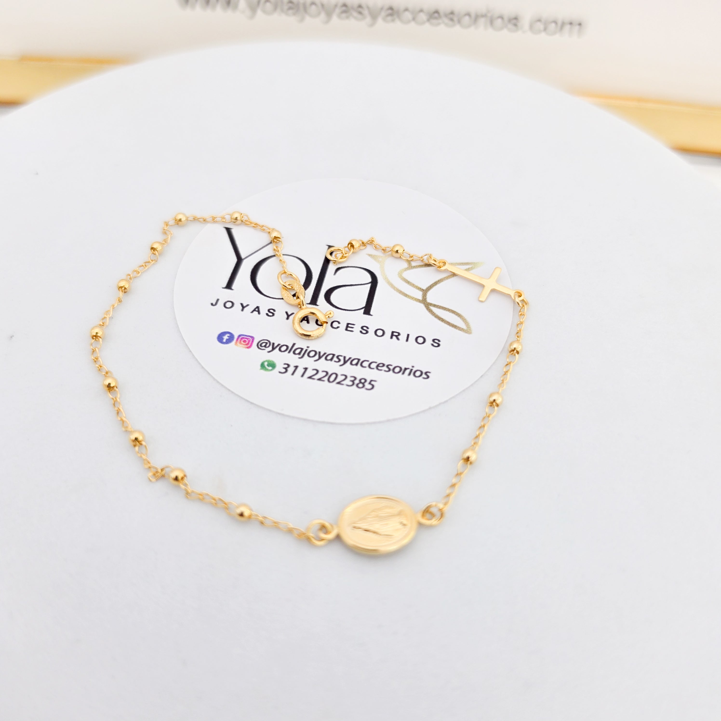 Tobillera oro laminado