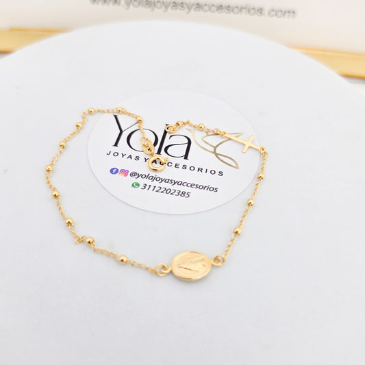 Tobillera oro laminado