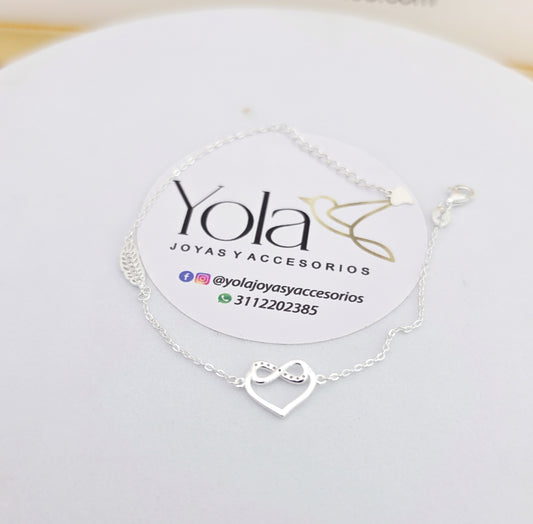 Pulsera corazon infinito