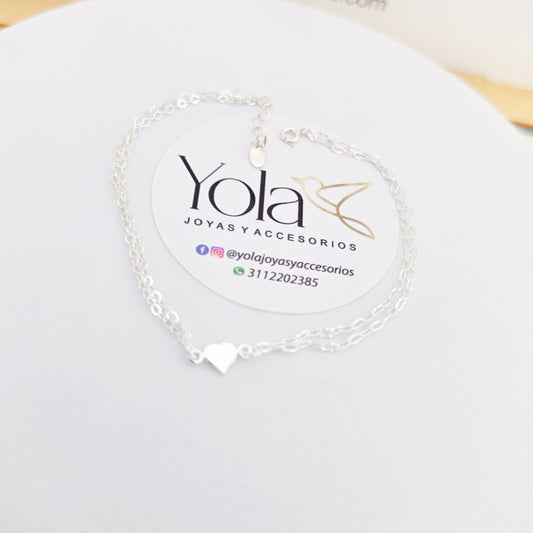 Tobillera corazon
