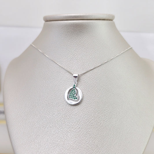 Collar corazon verde