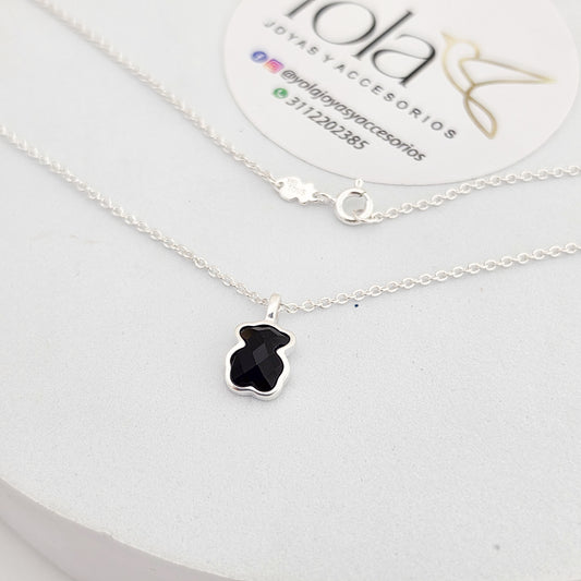 Collar oso negro