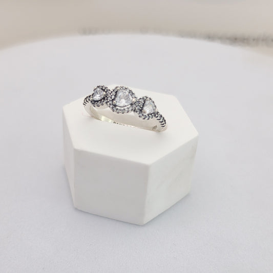 Anillo triple corazon