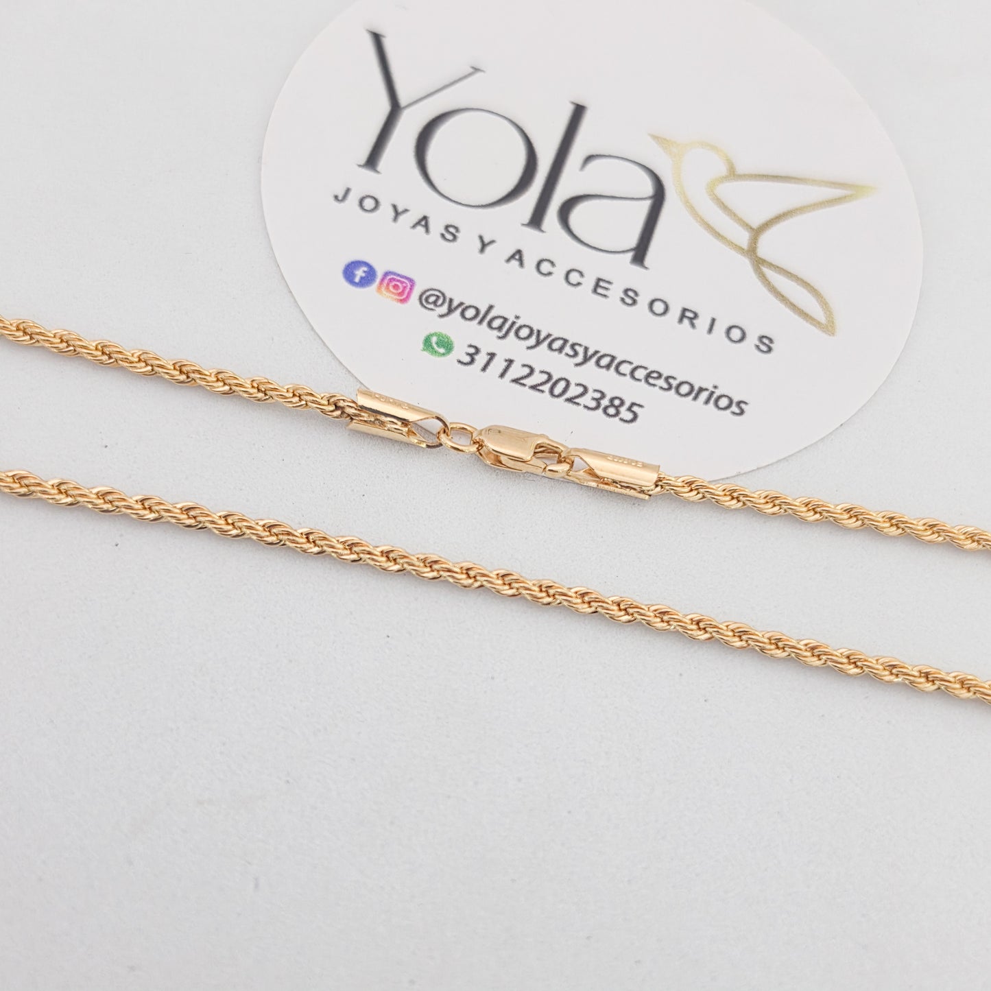 Cadena Oro Laminado cordon 45cm