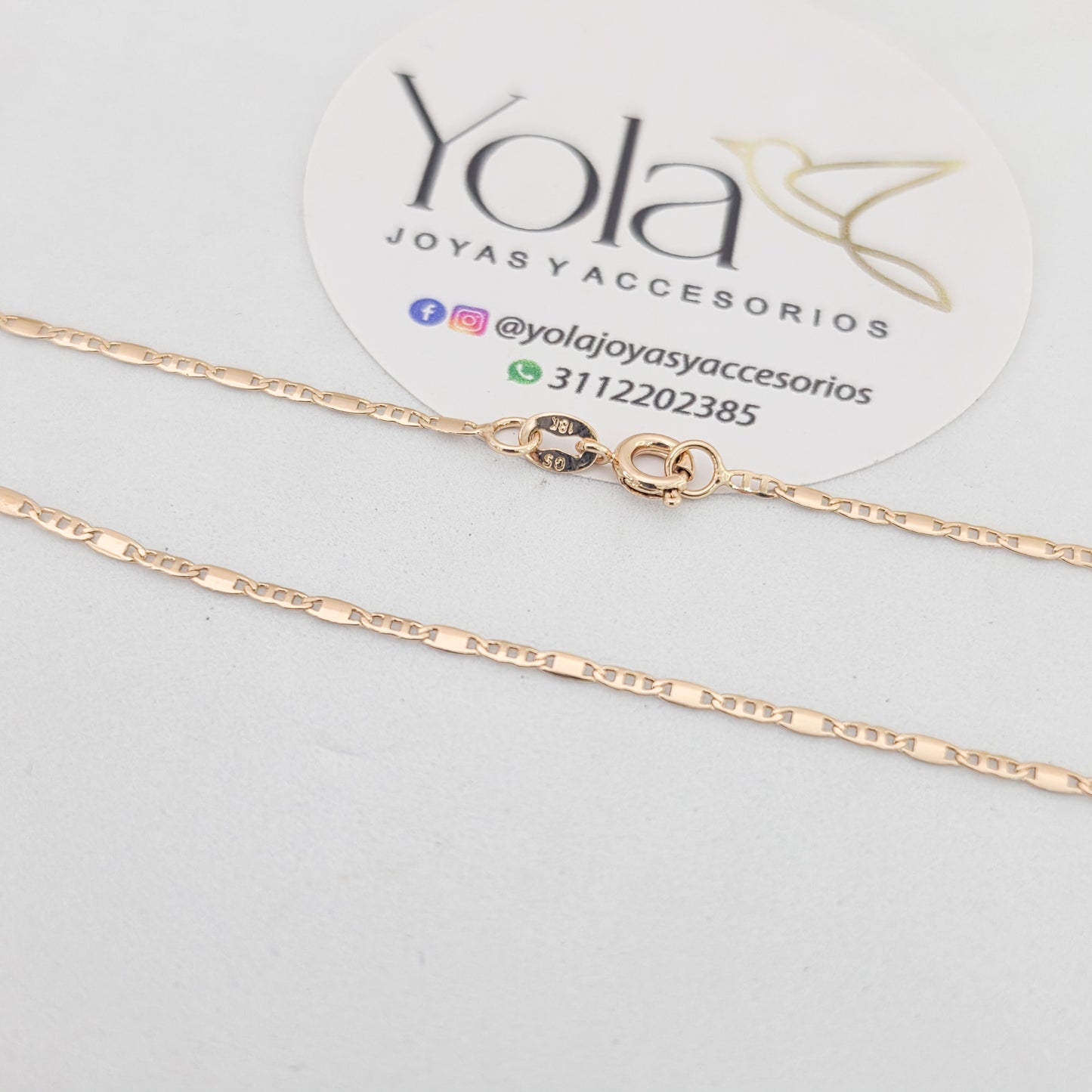 Cadena Oro Laminado  escalera 40cm