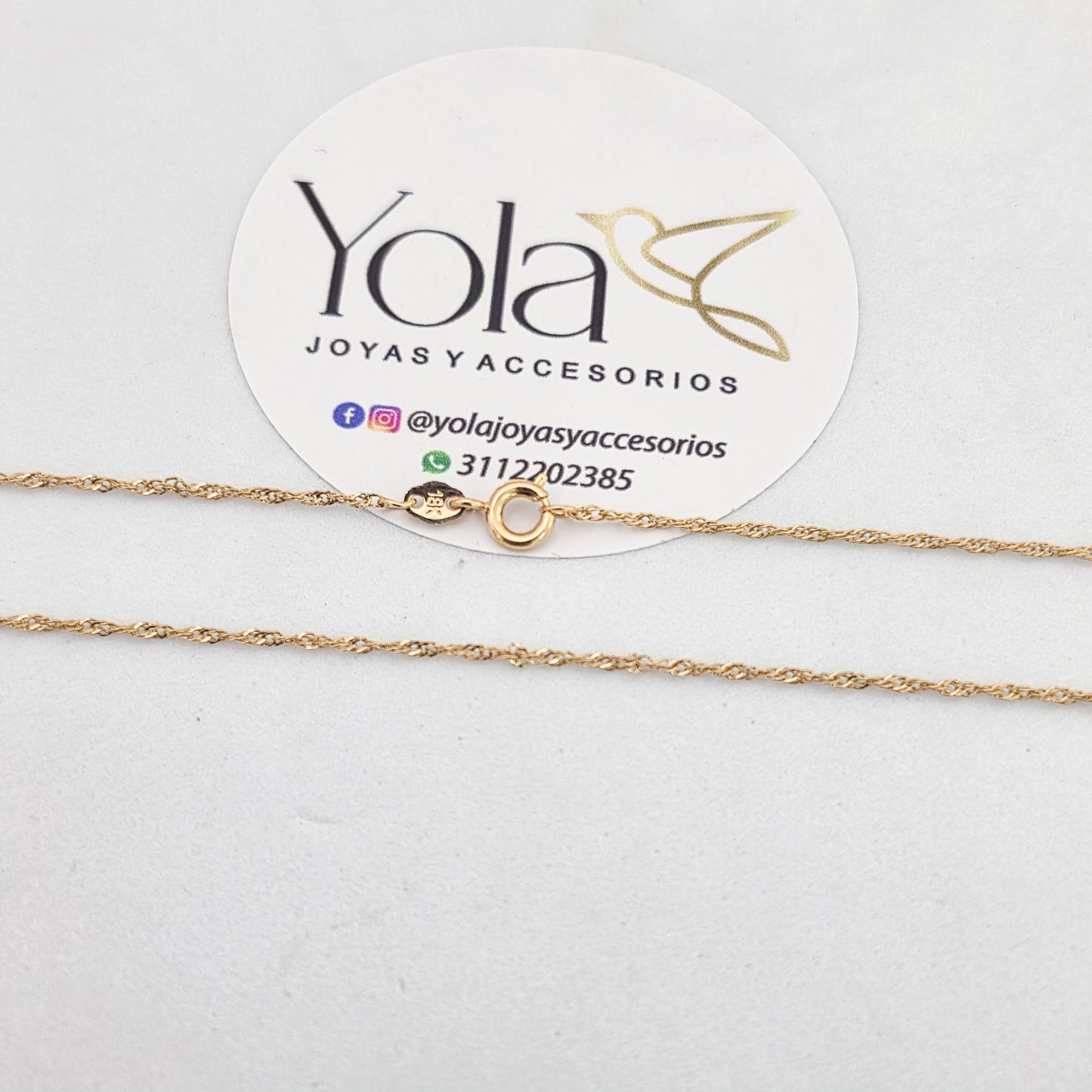 Cadena Oro Laminado singapur 50cm