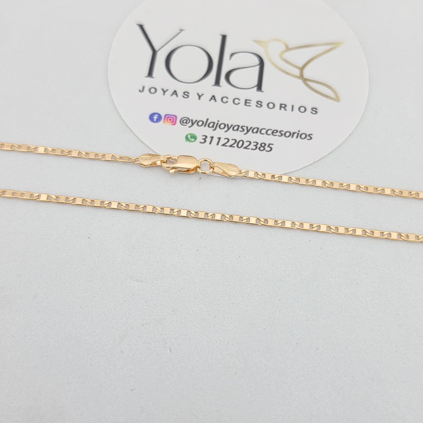 Cadena Oro Laminado escalera 50cm