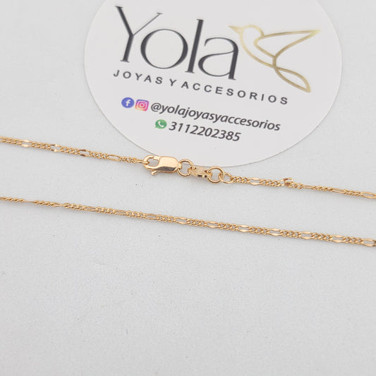 Cadena Oro Laminado 3x1 45cm