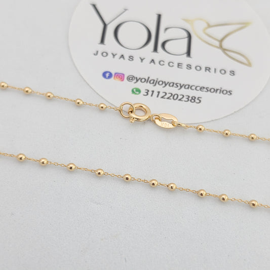 Cadena Oro Laminado bolitas 45cm