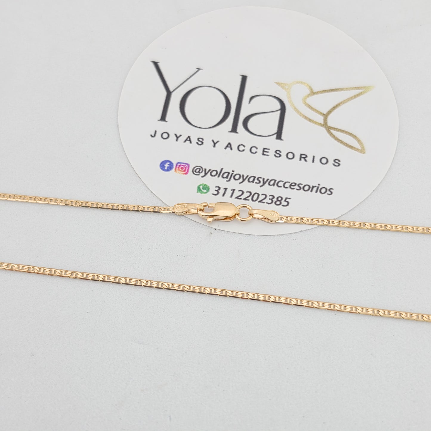 Cadena Oro Laminado Escalera 45cm