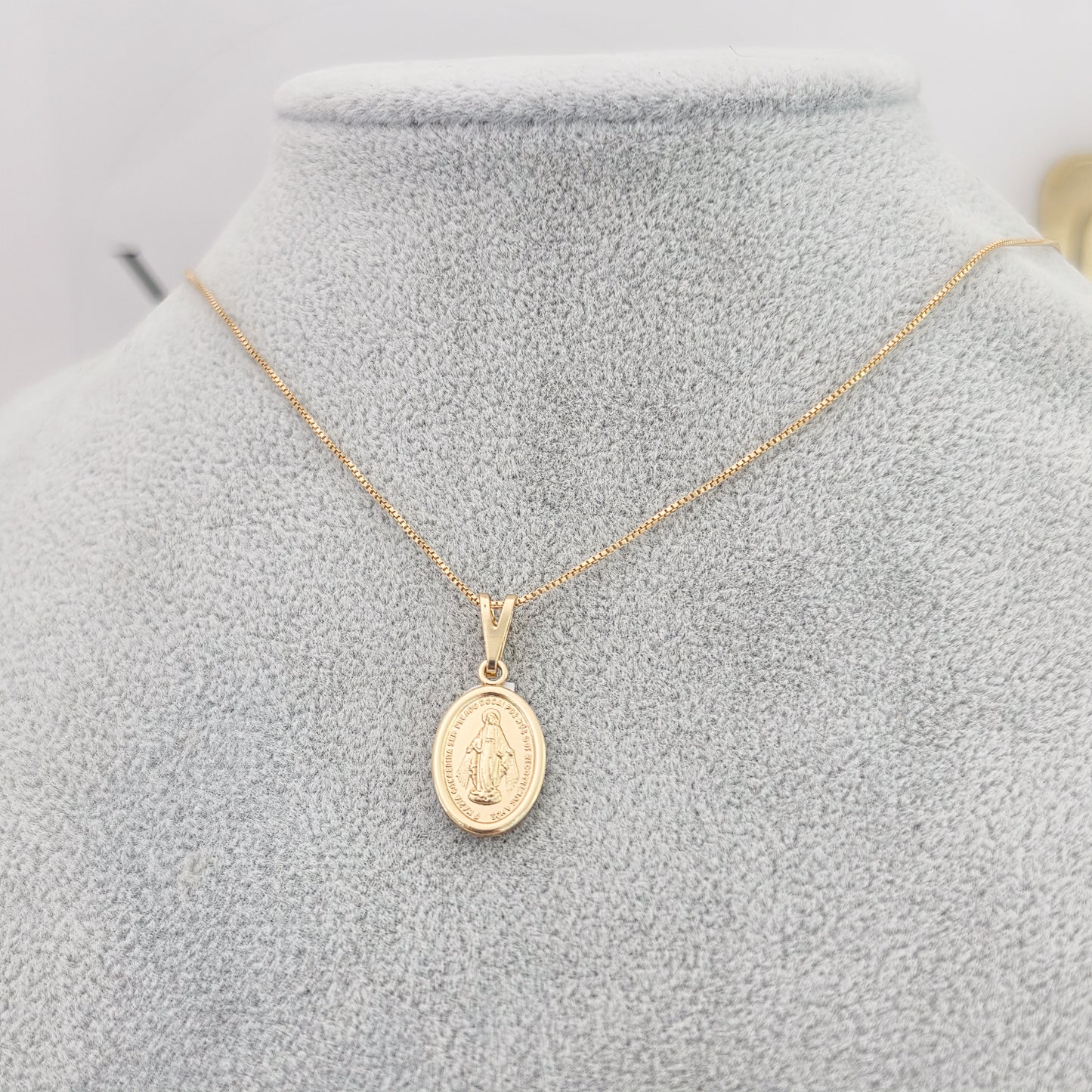 collar milagrosa gracias oro laminado
