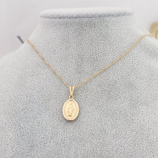 collar milagrosa gracias oro laminado