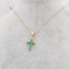collar cruz  gracias oro laminado