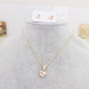Juego corazon oro laminado