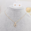 Juego corazon oro laminado