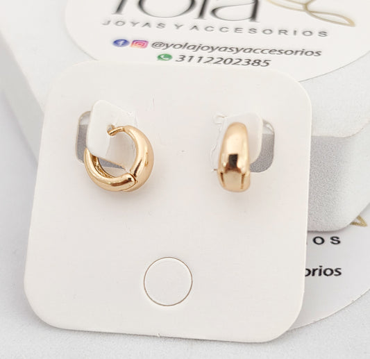 Candongas oro laminado 1 cm