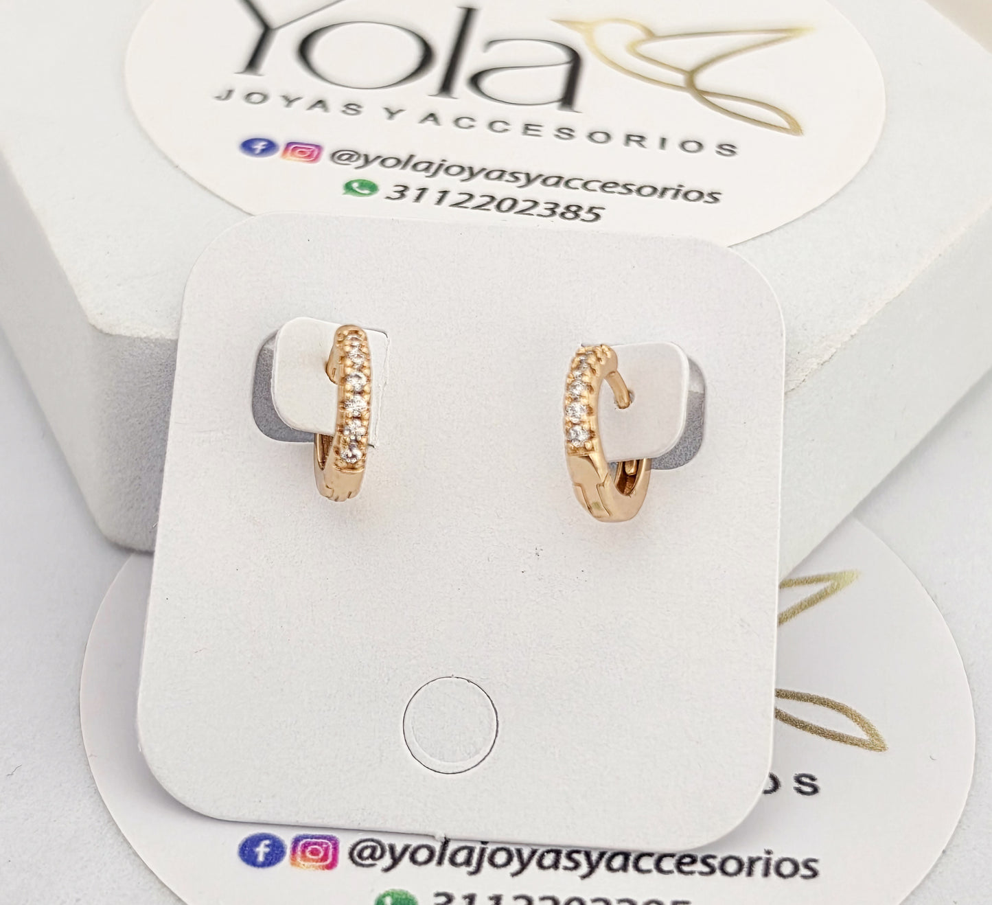 Candongas oro laminado 1cm