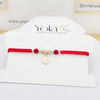 Pulsera tejida San Benito  oro laminado