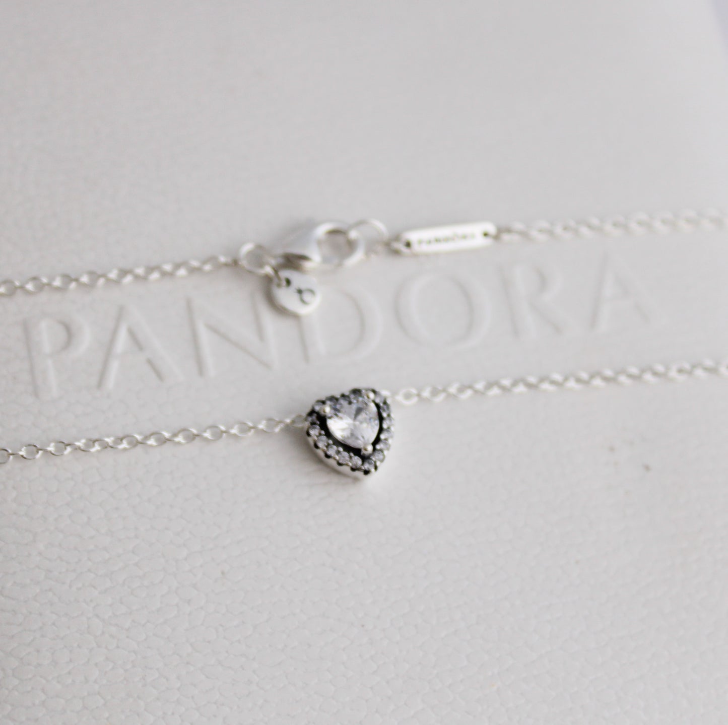 Collar Corazón Cristal Blanco