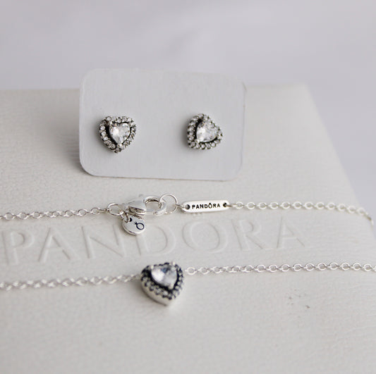 Juego Corazón Cristal Blanco