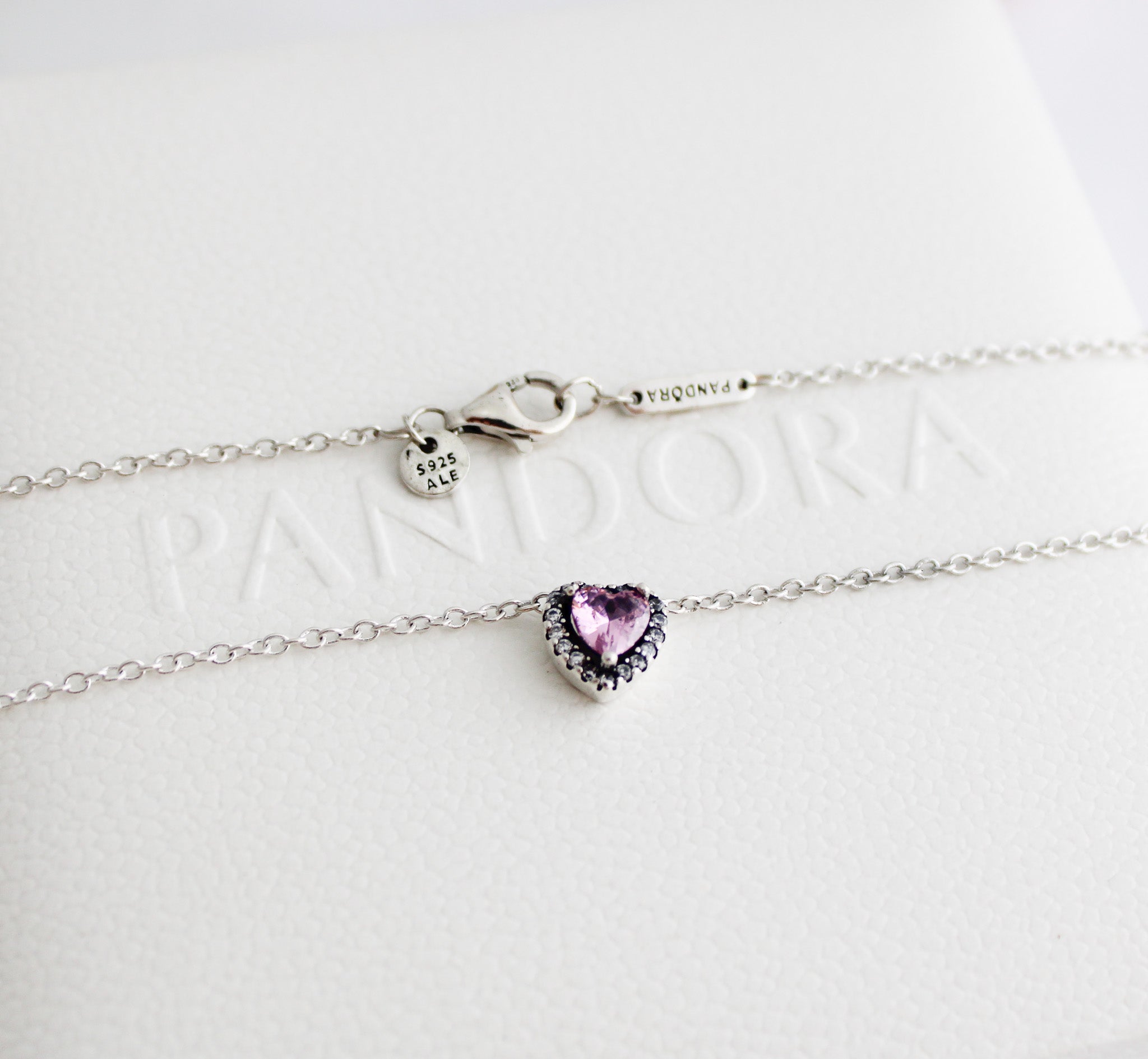 Collar Corazón Cristal rosa