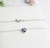 Collar Corazón Cristal Azul