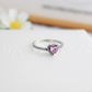 Anillo Cristal Corazón Rosa