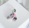 Charm Moto Colgante Rosa