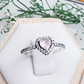 Anillo Cristal Corazón Rosa