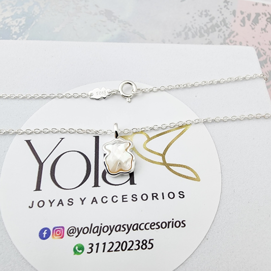 Collar Oso Nácar