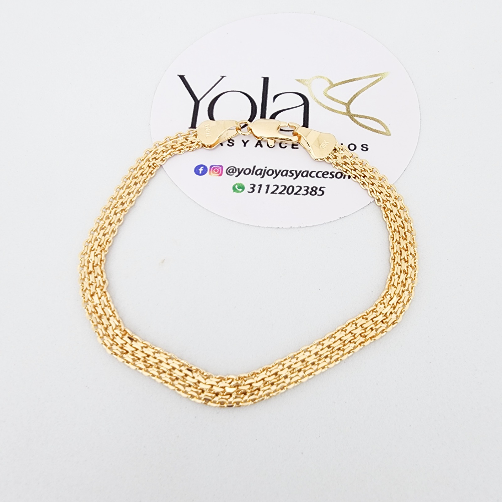 Collar Oro Laminado Tejido Chino