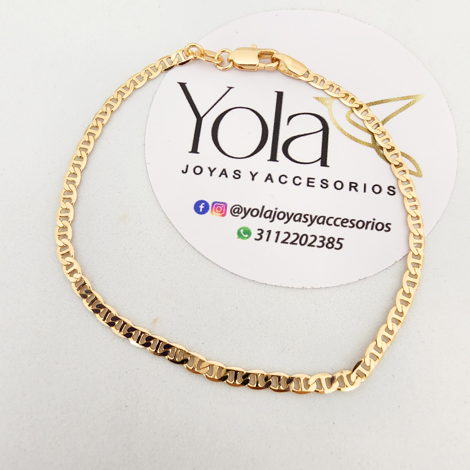 Collar Oro Laminado Tejido Escalera