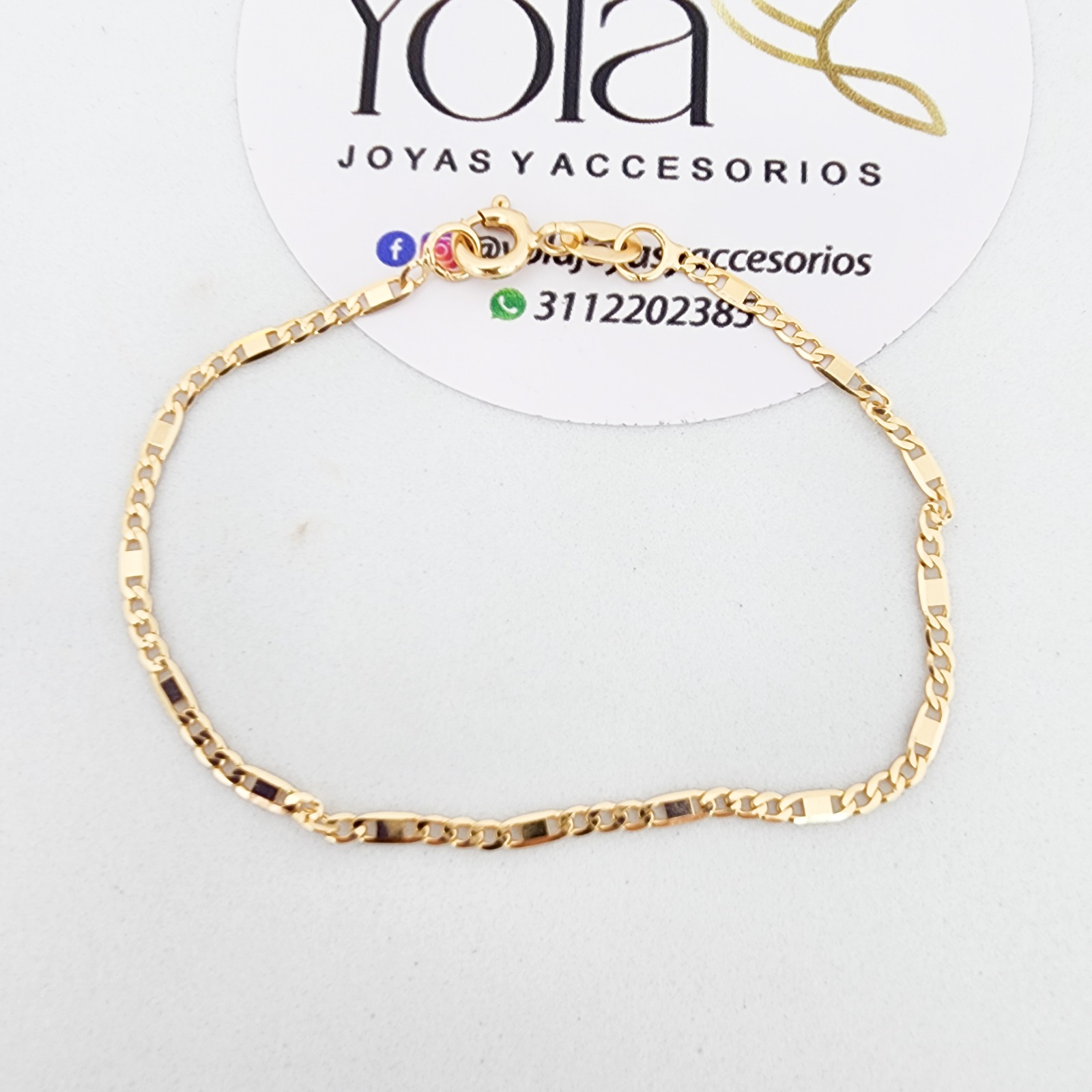 Collar Oro Laminado Tejido 3x1