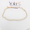 Pulsera Oro Laminado Cristales