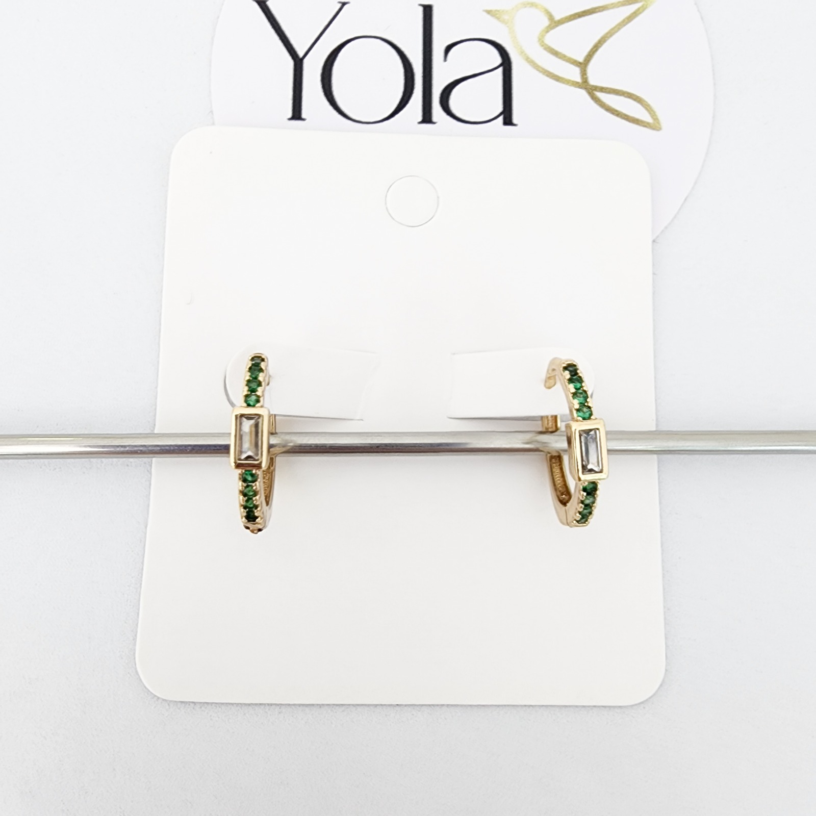 Candonga Oro Laminado Cristal Verde