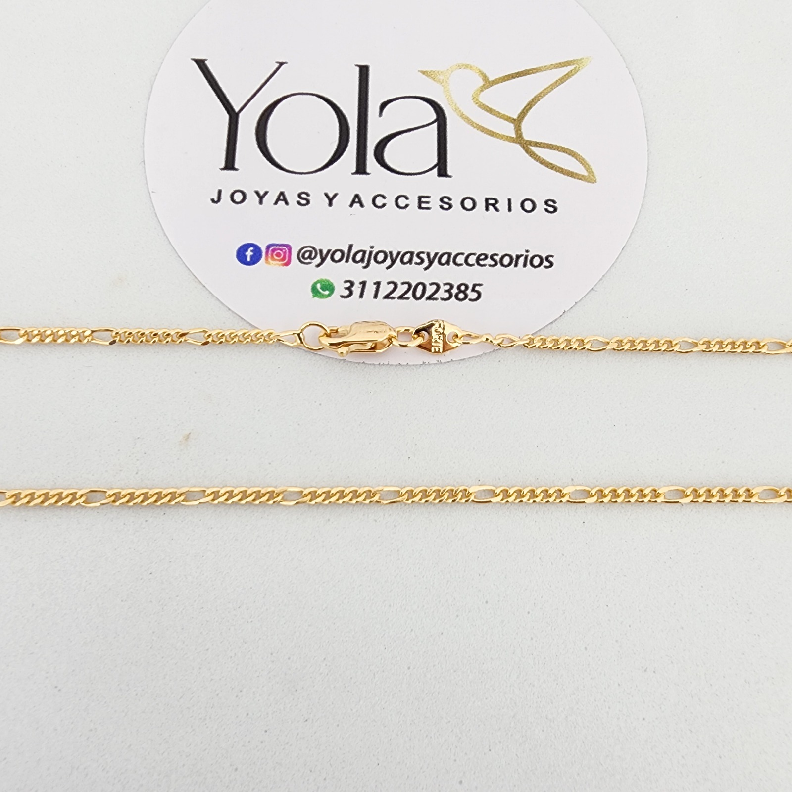 Cadena Oro Laminado 3x1