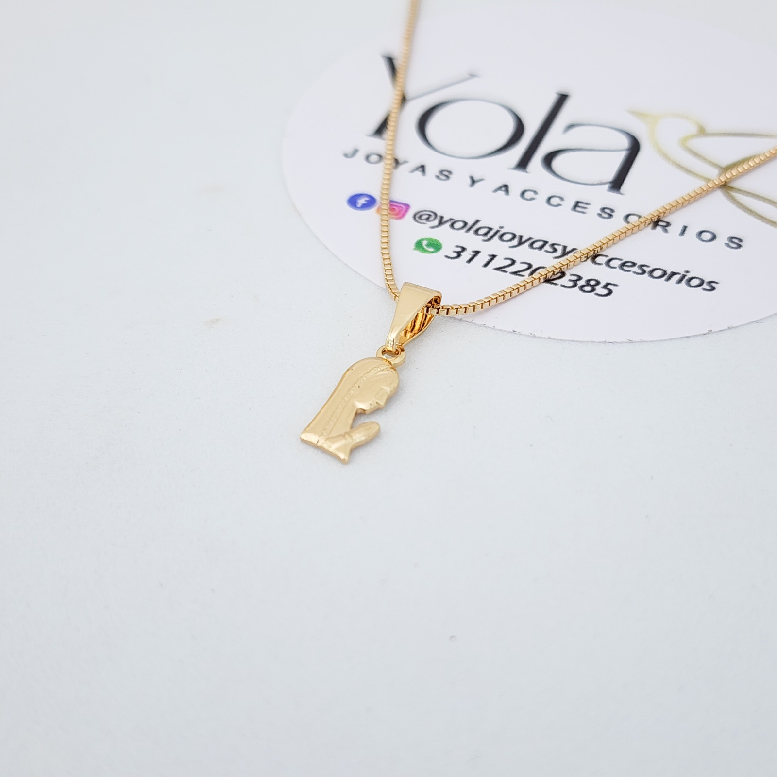 Collar Oro Laminado Virgen