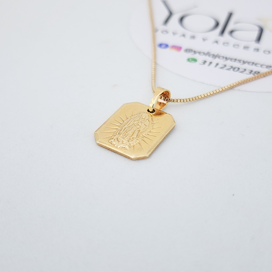 Collar Oro Laminado Virgen guadalupe