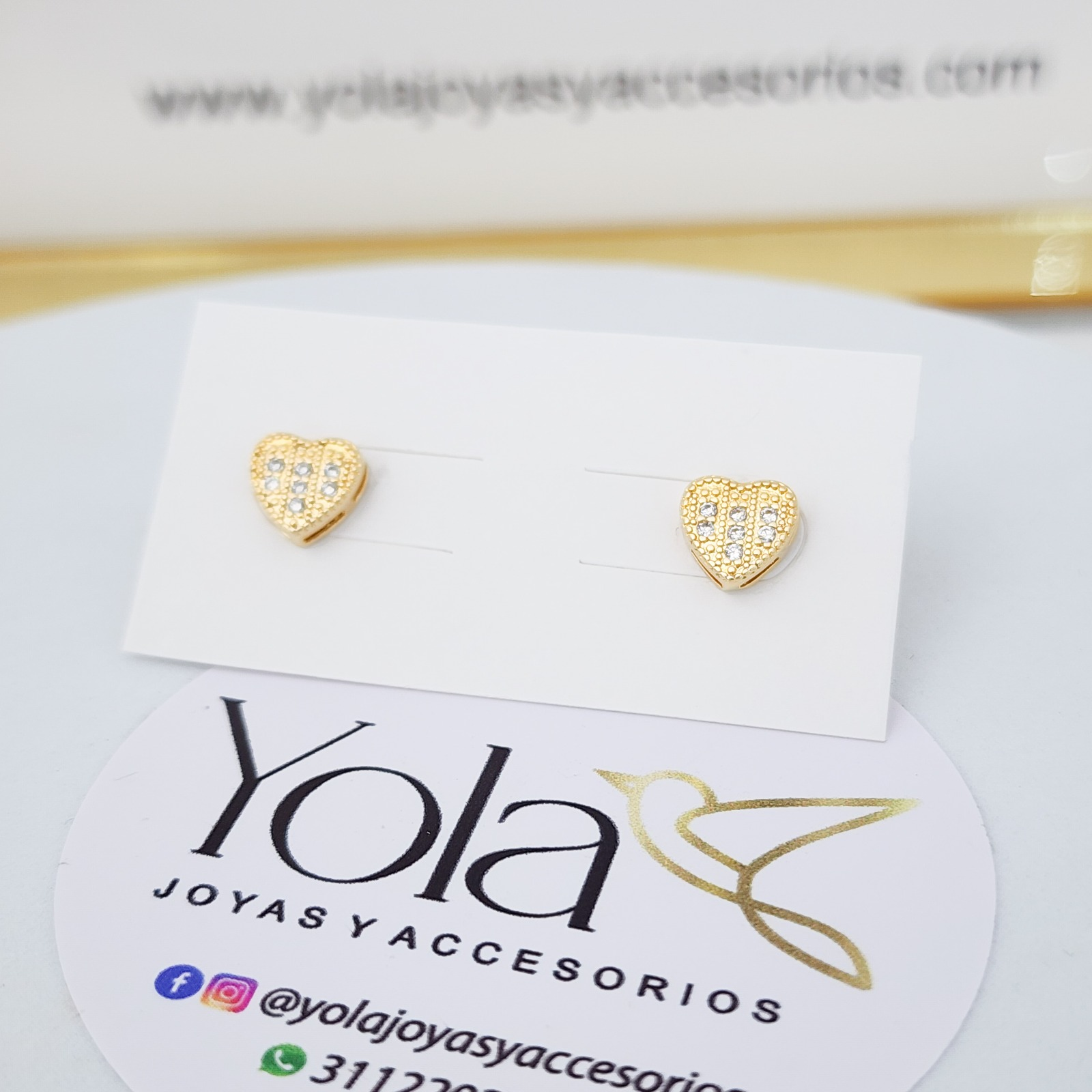 Topos Oro Laminado Cristal Corazón