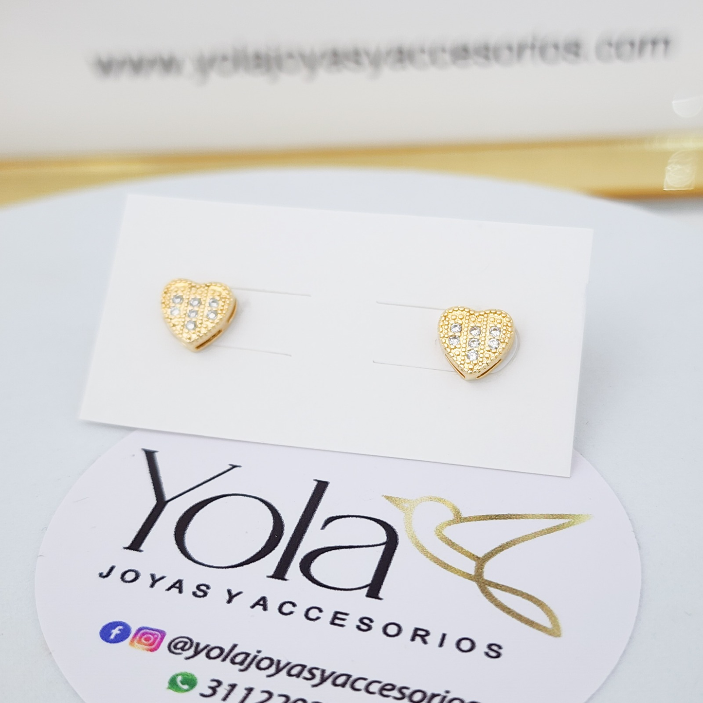 Topos Oro Laminado Cristal Corazón