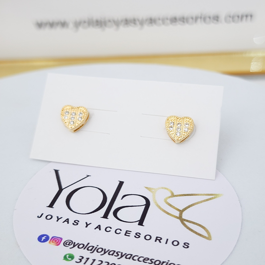 Topos Oro Laminado Cristal Corazón