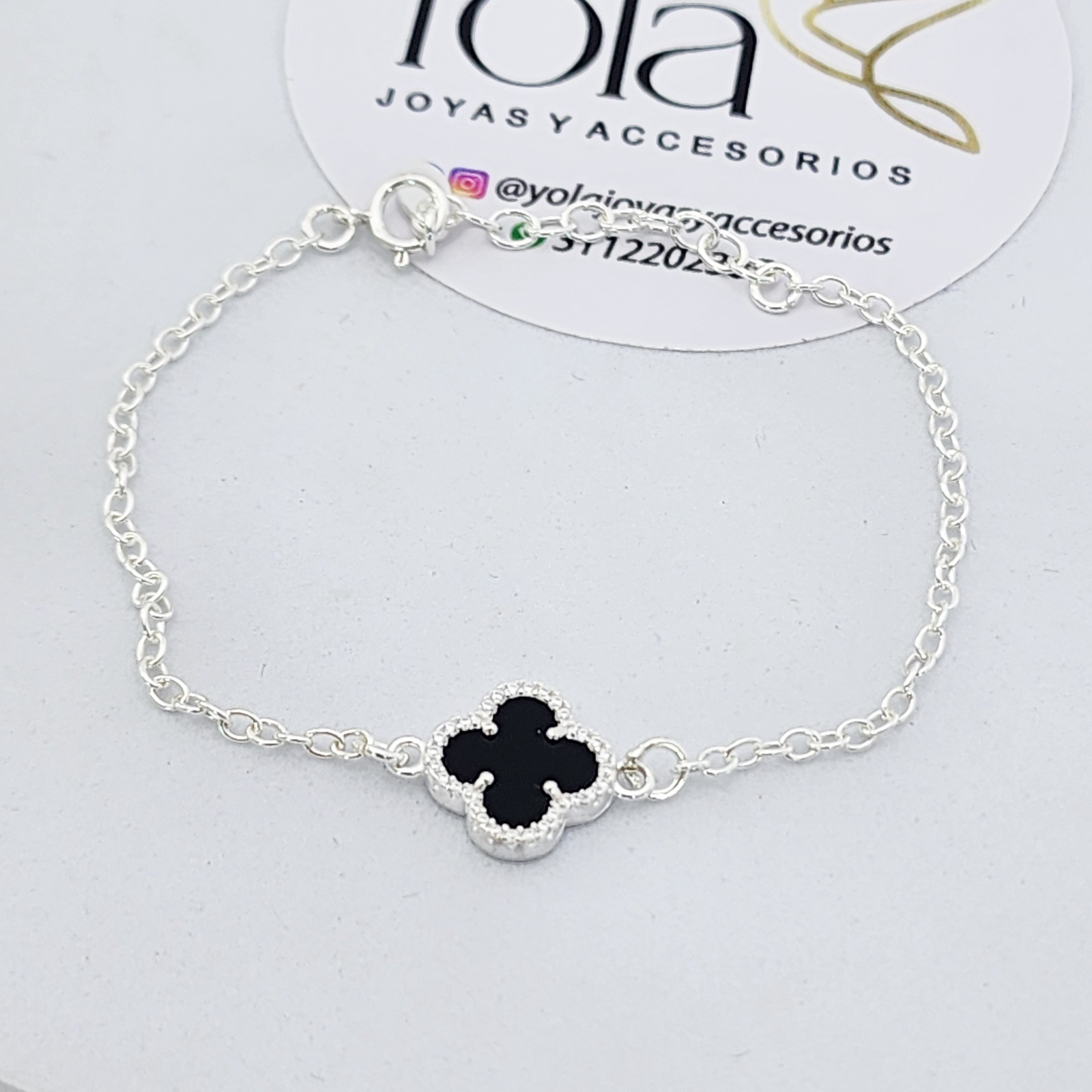 Pulsera Trébol Negro